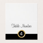 Classy Wedding Table Number Cards<br><div class="desc">Classy designed wedding table number cards in gold black and white colours with elegant number emblem and text you can customise online. Designed as classy wedding table cards on a budget.</div>