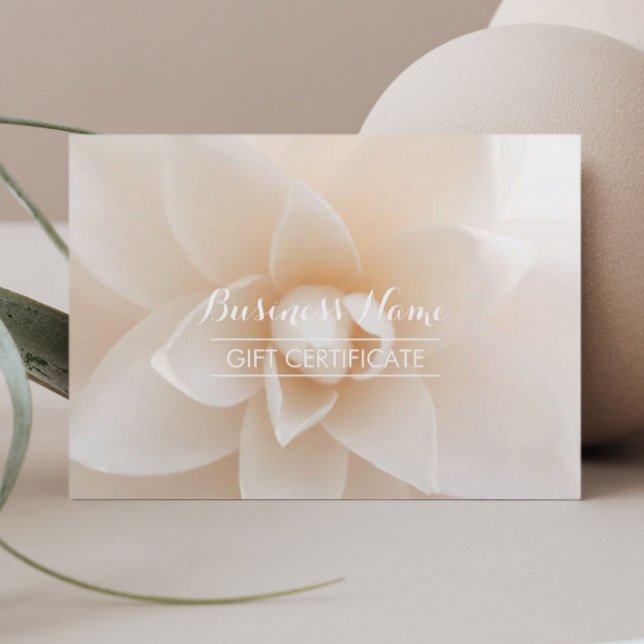 Classy White Floral Gift Certificate (Creator Uploaded)