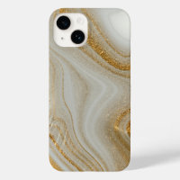 Classy White Gold Marble Pattern iPhone / Android