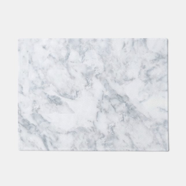 Classy White Marble Look Doormat (Front)