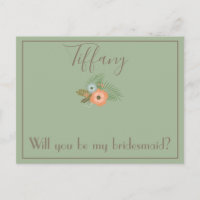 Classy Will You be my bridesmaid floral