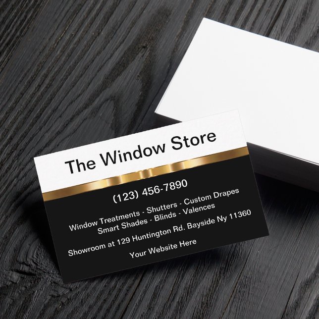 Classy Window Coverings Business Cards (Creator Uploaded)