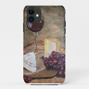 Classy Wine and Cheese Art iPhone 11 Case
