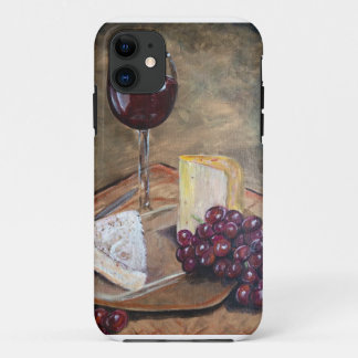 Classy Wine and Cheese Art iPhone 11 Case