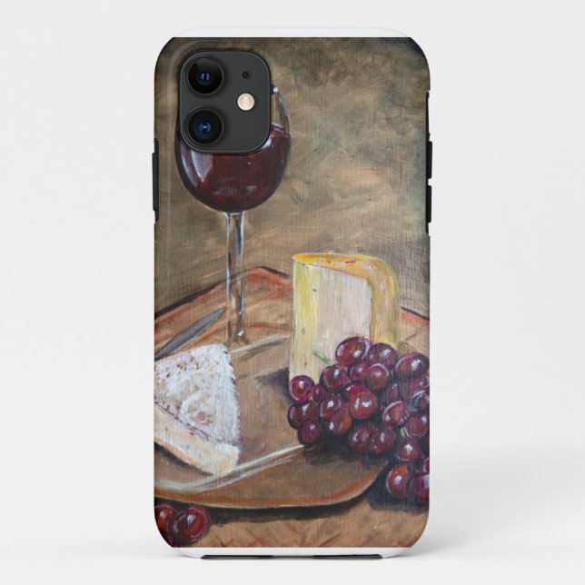 Classy Wine and Cheese Art Case-Mate iPhone Case (Back)