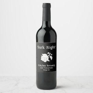 Classy Witch 'Dark Night' Wine Label