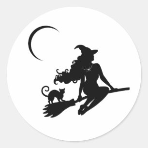 Classy Witch Halloween Sticker