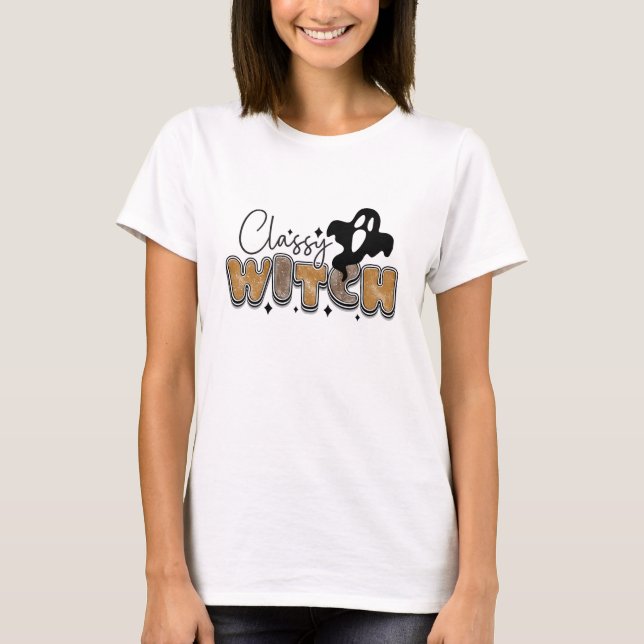 Classy Witch - Halloween T-Shirt (Front)