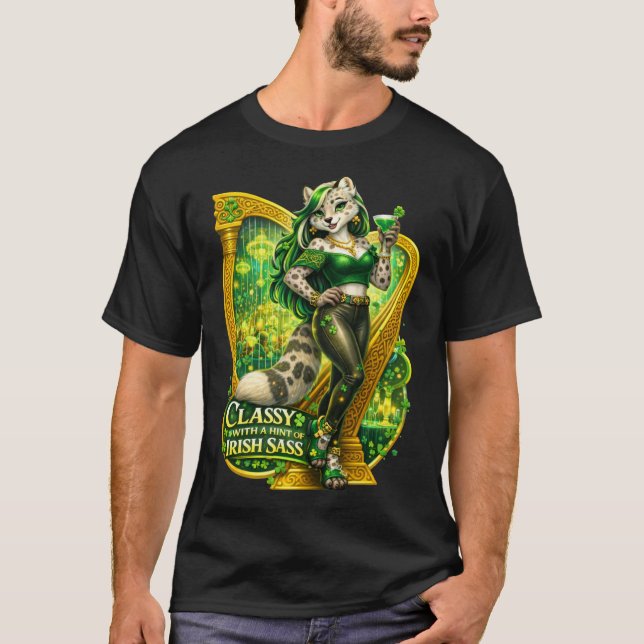 Classy With A Hint Of Irish Sass T-Shirt (Front)