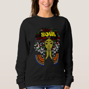 Classy Womens African Head Wrap Black Pride Soul Sweatshirt