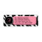 Classy Zebra Print Pink Monogram Address Labels