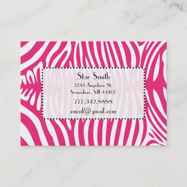 Classy Zebra Skin on Any Colour Card Honeysuckle (Front)