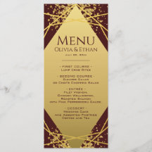 Clasy Gold Geometric on Burgundy