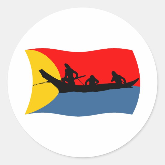Clatsop Tribe Flag Sticker (Front)