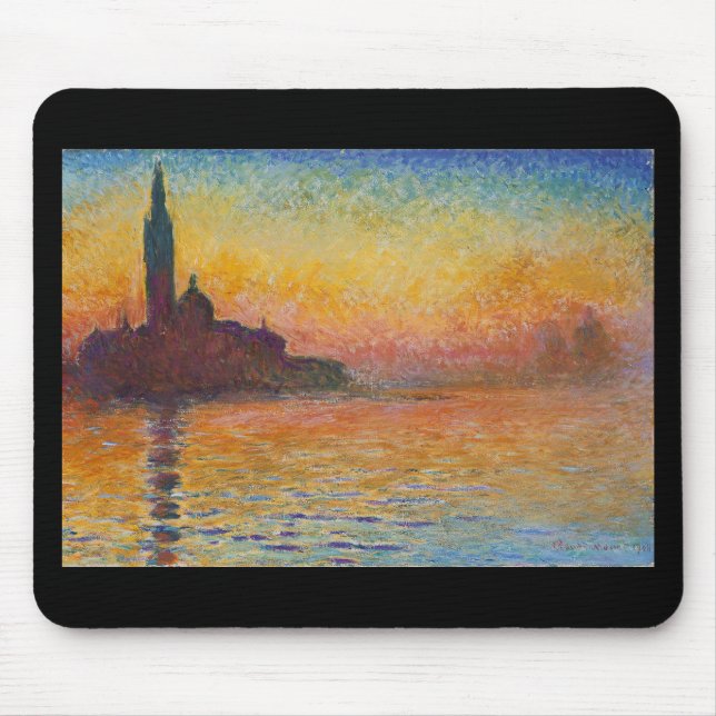 Claud Monet, “ San Giorgio Maggiore by Twilight ” Mouse Pad (Front)