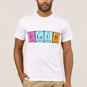 Claud periodic table name shirt