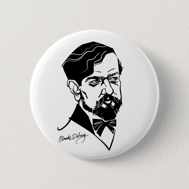 Claude Debussy 6 Cm Round Badge (Front)