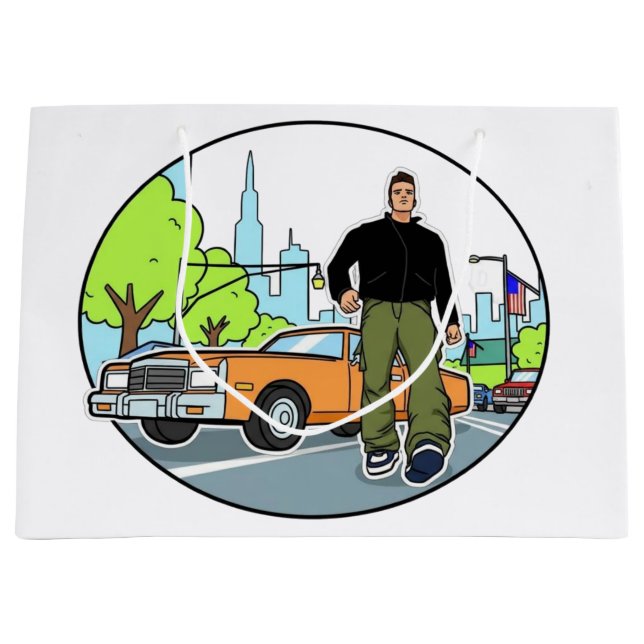 Claude - GTA 3 Large Gift Bag (Front)