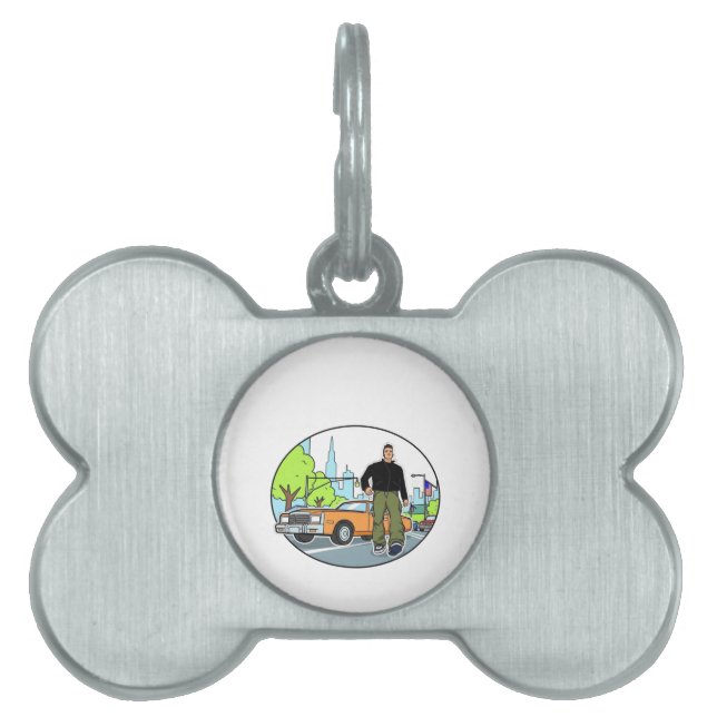 Claude - GTA 3 Pet ID Tag (Front)