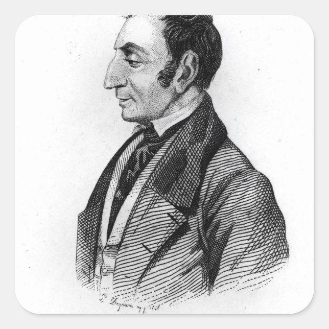 Claude Henri de Rouvroy  Comte de Saint-Simon Square Sticker (Front)