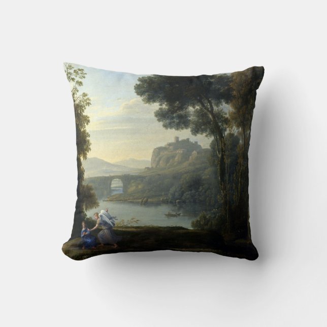 Claude Lorrain Landscape with Hagar and the Angel Cushion (Front)