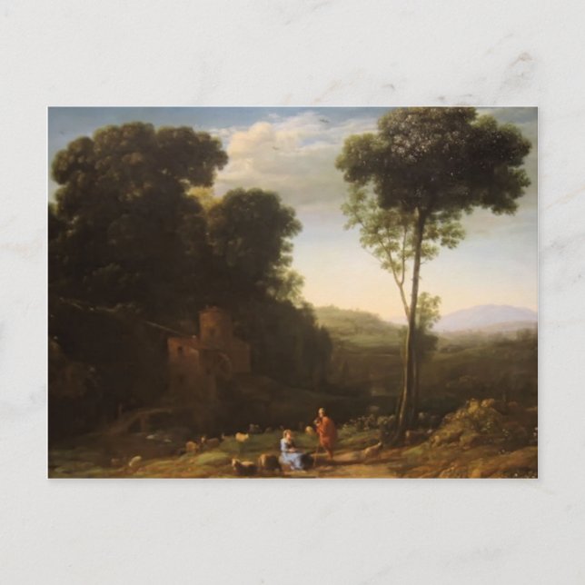 Claude Lorrain- Pastoral Landscape with a Mill Postcard (Front)