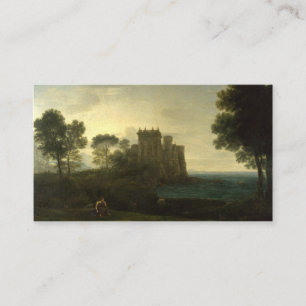 Claude Lorrain The Enchanted Castle Landscape Business Card