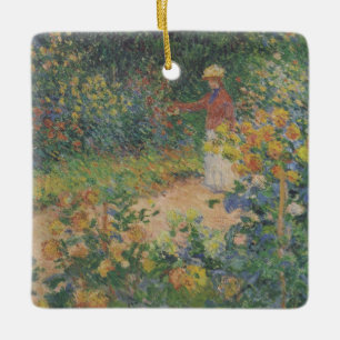 Claude Monet 1895 Vintage In the Garden Ceramic Ornament