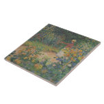 Claude Monet 1895 Vintage In the Garden Ceramic Tile<br><div class="desc">Incorporated in the design on this product is a beautiful print of "In The Garden" | oil on canvas painted in 1895 by French Impressionist painter Claude Monet (1840 -1926).</div>