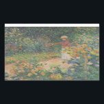 Claude Monet 1895 Vintage In the Garden Rectangular Sticker<br><div class="desc">Incorporated in the design on this product is a beautiful print of "In The Garden" | oil on canvas painted in 1895 by French Impressionist painter Claude Monet (1840 -1926).</div>