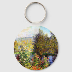 Claude Monet A Corner of the Garden At Montgeron Key Ring