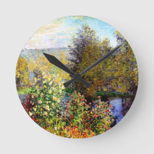Claude Monet A Corner of the Garden At Montgeron Round Clock