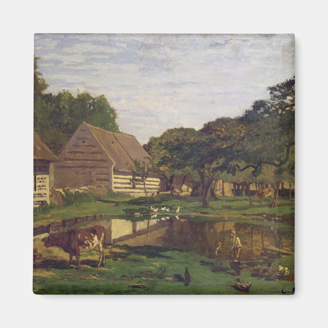 Claude Monet | A Farmyard in Normandy Magnet (Front)