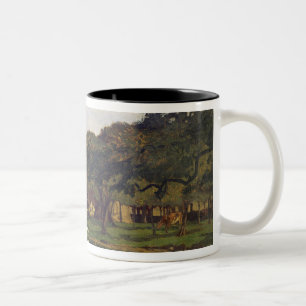 Claude Monet   A Farmyard in Normandy Two-Tone Coffee Mug