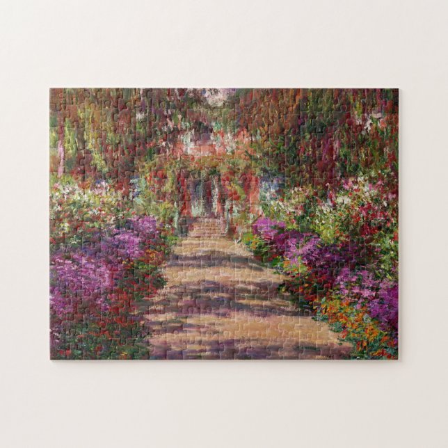 Claude Monet | A Pathway in Monet's Garden Jigsaw Puzzle (Horizontal)