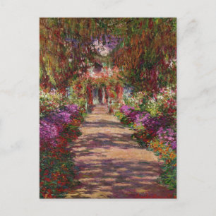 Claude Monet   A Pathway in Monet's Garden Postcard