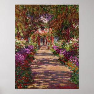 Claude Monet   A Pathway in Monet's Garden Poster