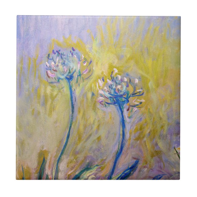 Claude Monet - Agapanthus Ceramic Tile (Front)