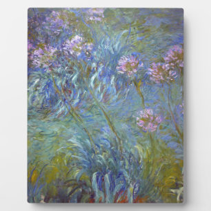 Claude Monet - Agapanthus Classic Flowers Painting Plaque