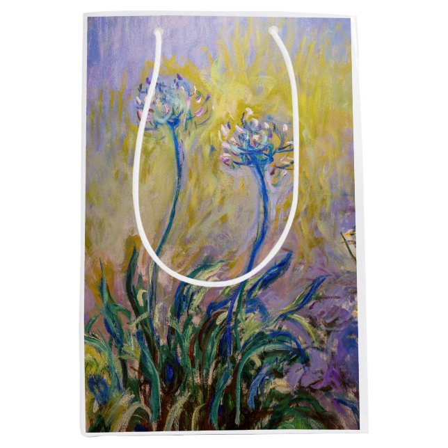 Claude Monet - Agapanthus Medium Gift Bag (Front)