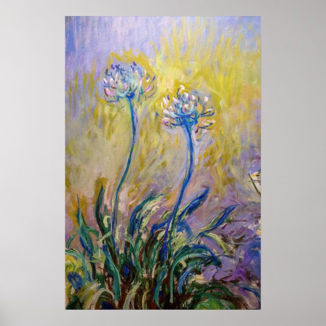 Claude Monet - Agapanthus Poster (Front)
