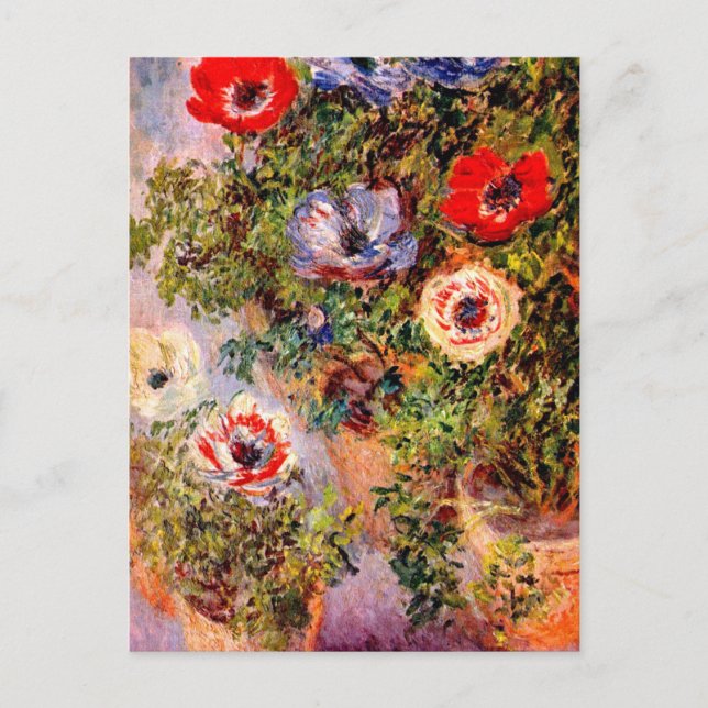 Claude Monet  Anemonen Postcard (Front)