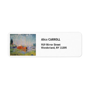 Claude Monet - Argenteuil Return Address Label