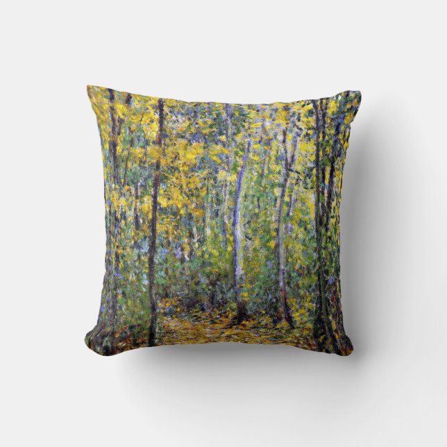 Claude Monet art: Wood Lane, painting by Monet Cushion (Front)