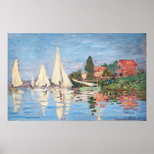 Claude Monet artwork - Regattas at Argenteuil Poster