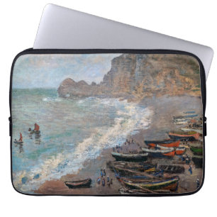 Claude Monet artwork - The Beach at Etretat Laptop Sleeve