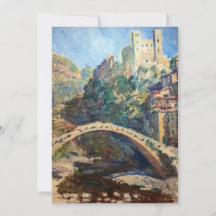 Claude Monet artwork - The Castle of Dolceacqua Invitation