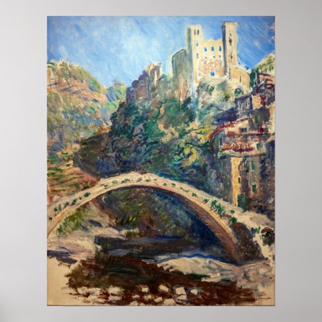 Claude Monet artwork - The Castle of Dolceacqua Poster (Front)