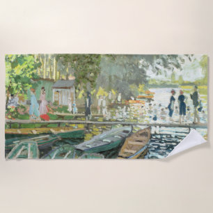 Claude Monet. Bathers at La Grenouillère Beach Towel