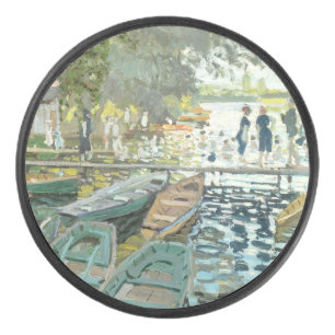 Claude Monet. Bathers at La Grenouillère Hockey Puck